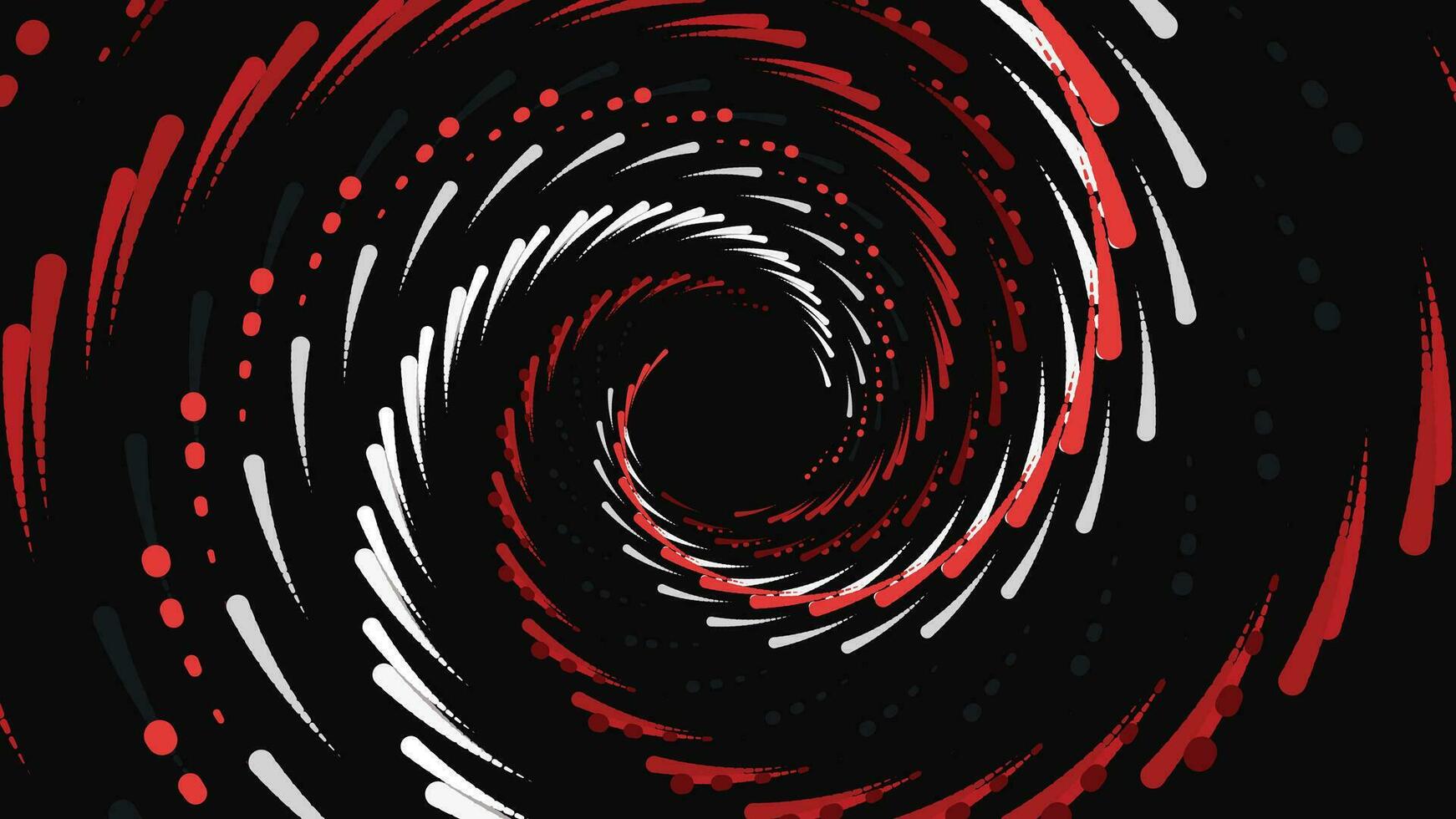 Abstract spiral white, red, dark green background. vector