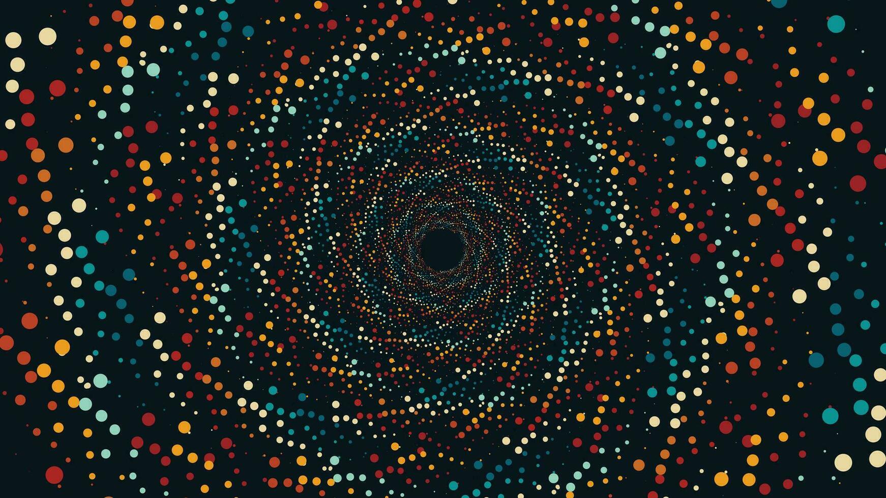 Abstract distance dotted galaxy in vortex style background. vector