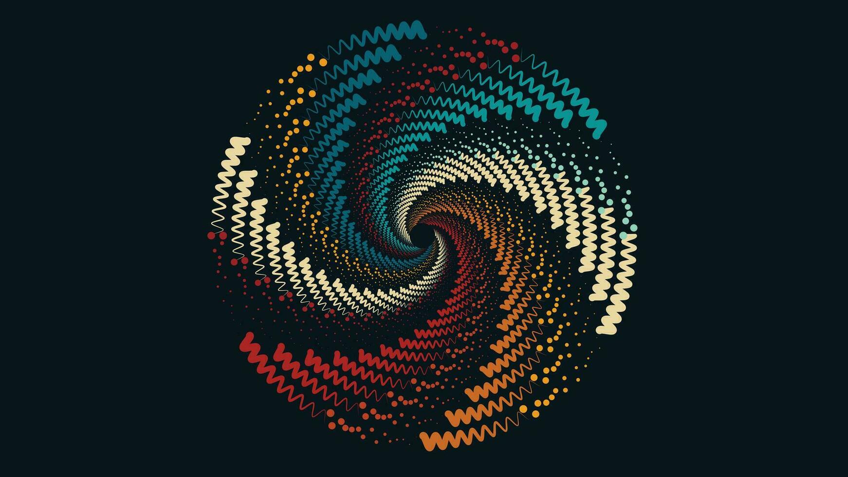 Abstract distance dotted galaxy in vortex style background. vector
