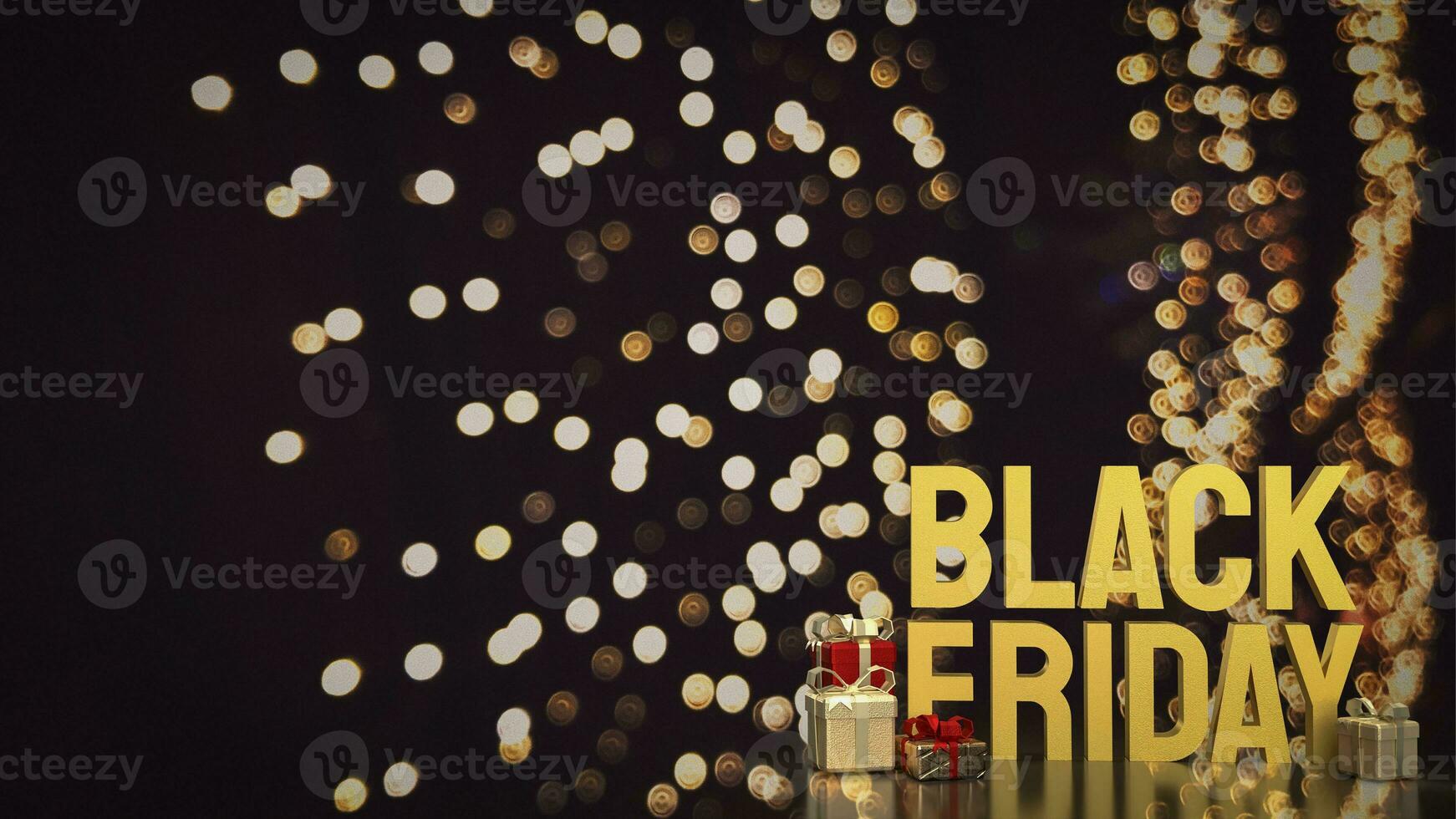 The Black Friday  for Holiday or celebrity and marketing concept 3d rendering photo