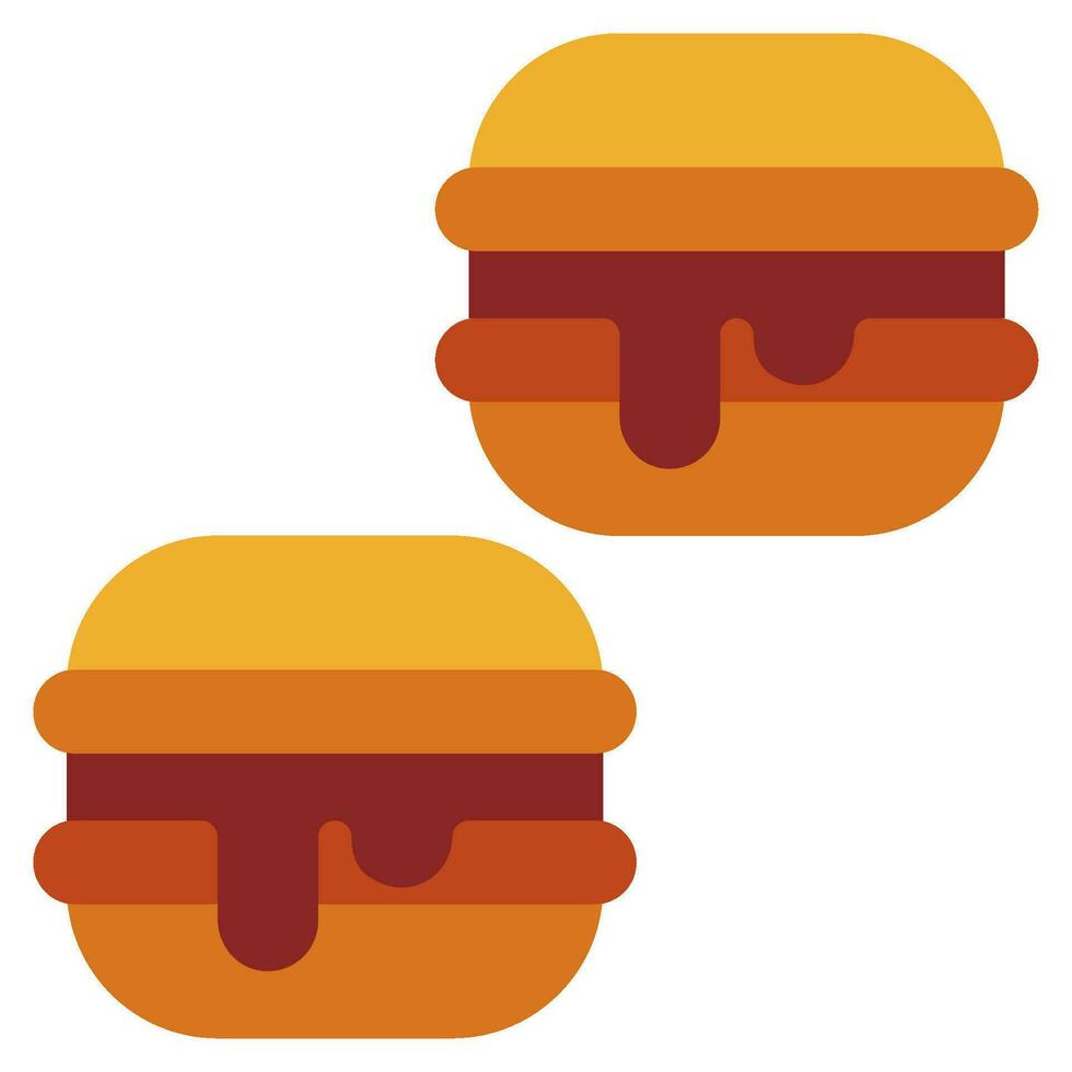 comida y panadería macarrón icono vector