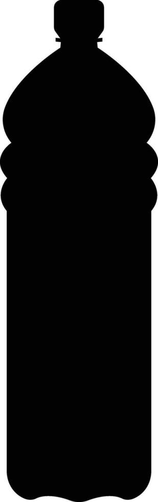 Plastic bottle black icon. Vector flat style sign  Container water bottle for sport. Natural and healthy lifestyle concept water bottled container liquid