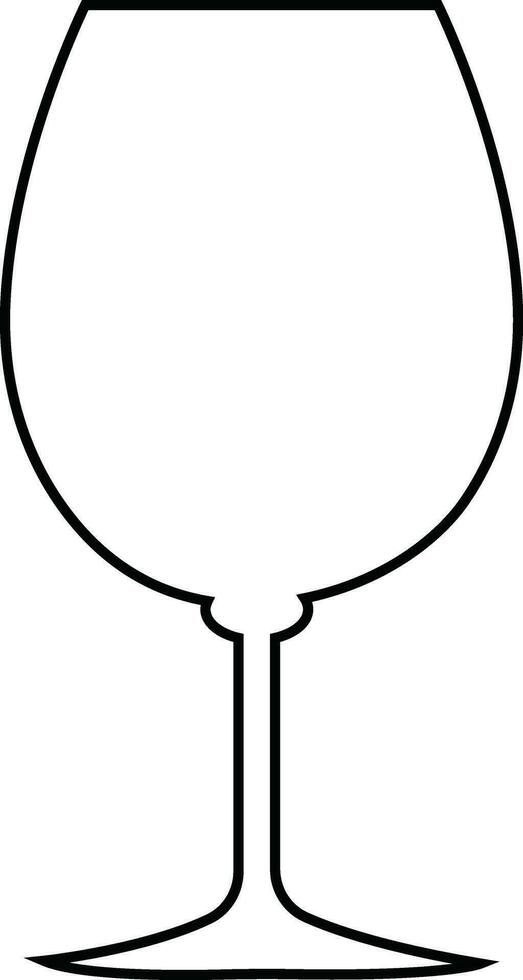 Wine glass icon simple outline symbol of bar, restaurant.Various wine glass line vector black silhouette for mobile concept and web design.