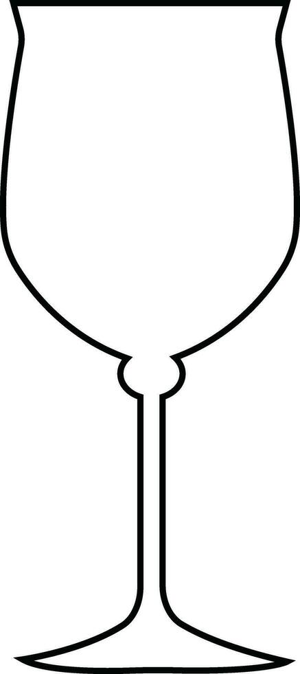 Wine glass icon simple outline symbol of bar, restaurant.Various wine glass line vector black silhouette for mobile concept and web design.