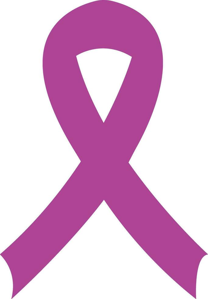 cáncer cinta plano icono. vector conciencia cinta púrpura color aislado en. internacional día de cáncer, mundo cáncer día. diseño modelo elemento en de moda estilo para gráfico.