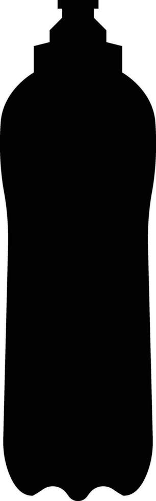 Plastic bottle black icon. Vector flat style sign  Container water bottle for sport. Natural and healthy lifestyle concept water bottled container liquid
