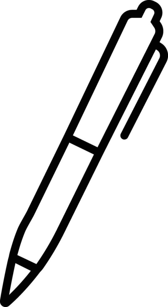 Black Pen icon. Signature pen linear and outline vector sign pictogram. Simple Pen symbol . Suitable for Web Page, Mobile App, UI, UX and GUI design.