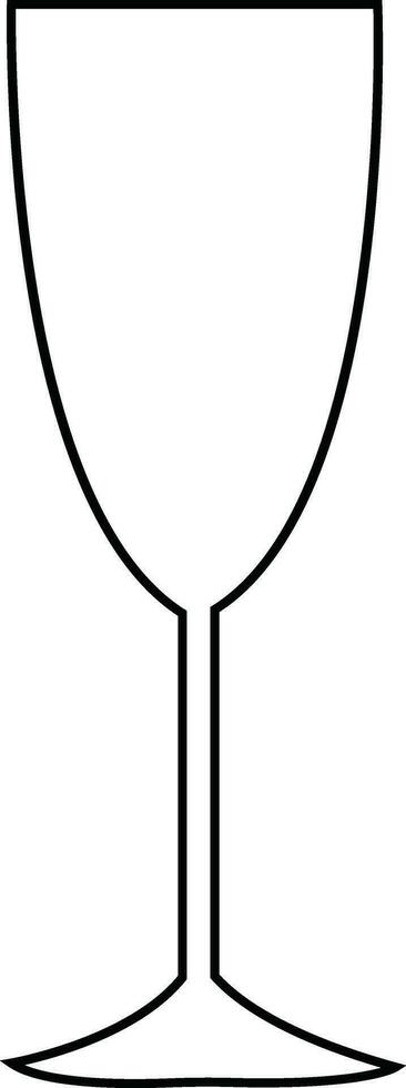 Wine glass icon simple outline symbol of bar, restaurant.Various wine glass line vector black silhouette for mobile concept and web design.