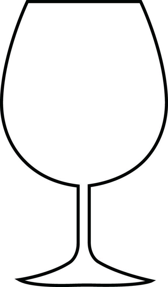 Wine glass icon simple outline symbol of bar, restaurant.Various wine glass line vector black silhouette for mobile concept and web design.