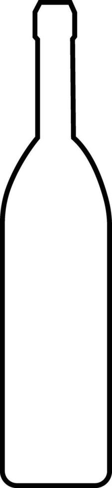Wine beer black outline bottle icon. Bar, pub, brew line symbol. Alcohol, drinks shop store, menu item vector silhouette Cool and refreshing element.