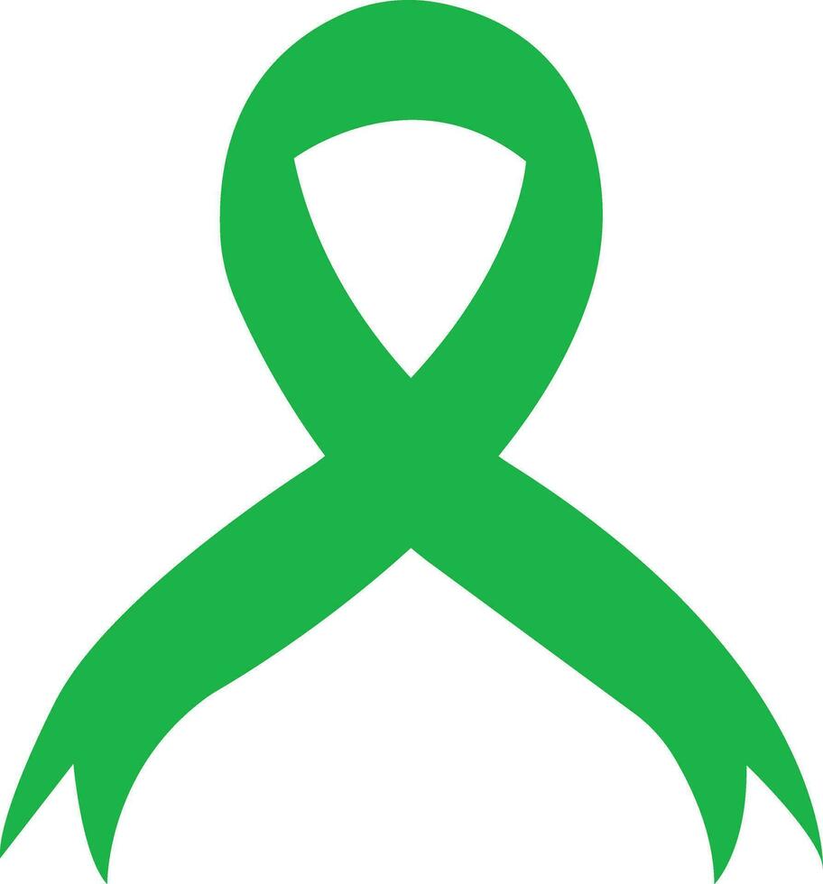 cáncer cinta plano icono. vector conciencia cinta verde color aislado en . internacional día de cáncer, mundo cáncer día. diseño modelo elemento en de moda estilo para gráfico