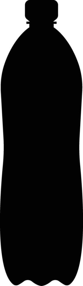 Plastic bottle black icon. Vector flat style sign  Container water bottle for sport. Natural and healthy lifestyle concept water bottled container liquid