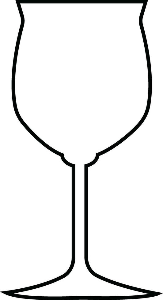 Wine glass icon simple outline symbol of bar, restaurant.Various wine glass line vector black silhouette for mobile concept and web design.