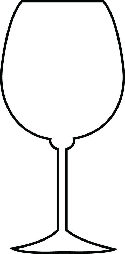 Wine glass icon simple outline symbol of bar, restaurant.Various wine glass line vector black silhouette for mobile concept and web design.