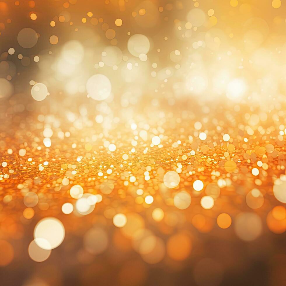 Shining abstract yellow orange background, bokeh effect, blur, gradient. Generative AI photo