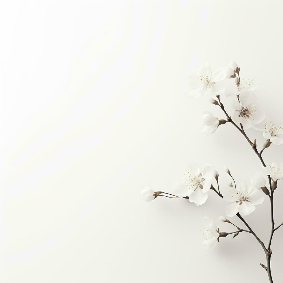 Simple abstract white background, empty surface, space for design. Generative AI photo