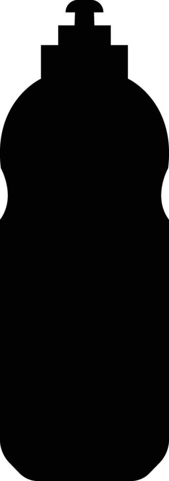 Plastic bottle black icon. Vector flat style sign  Container water bottle for sport. Natural and healthy lifestyle concept water bottled container liquid