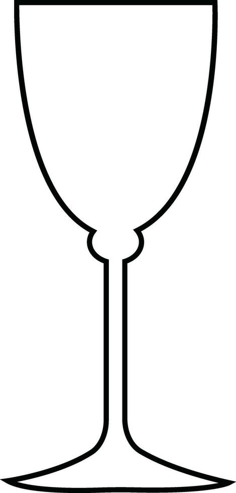 Wine glass icon simple outline symbol of bar, restaurant.Various wine glass line vector black silhouette for mobile concept and web design.