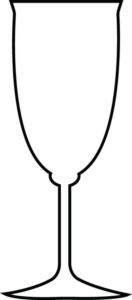 Wine glass icon simple outline symbol of bar, restaurant.Various wine glass line vector black silhouette for mobile concept and web design.