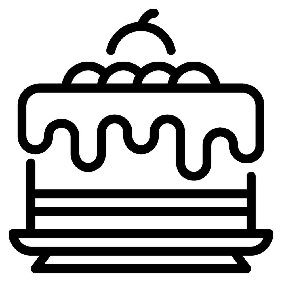 Food and bakery cake icon vector