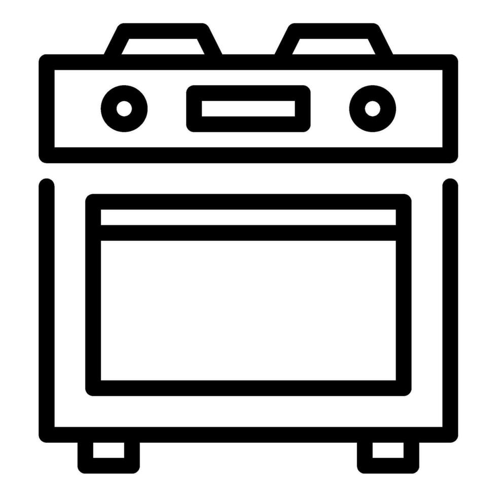 comida y panadería horno icono vector