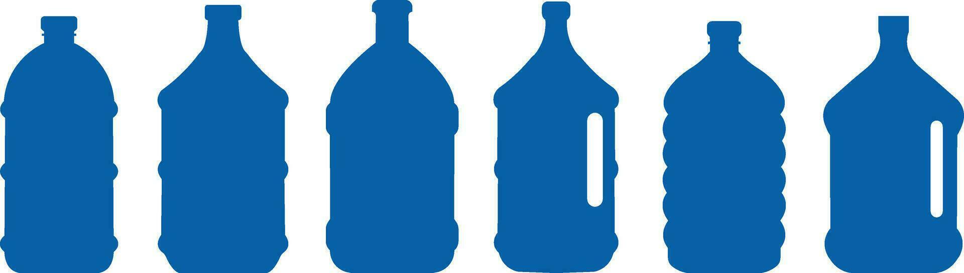 Plastic bottle blue icon set. Vector flat style sign . Container water bottle for sport. Natural and healthy lifestyle concept water bottled container liquid