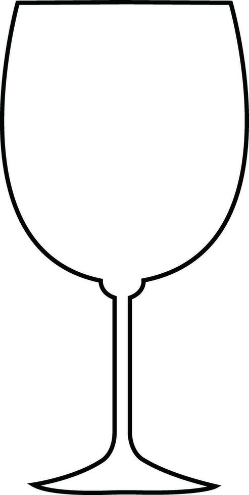 Wine glass icon simple outline symbol of bar, restaurant.Various wine glass line vector black silhouette for mobile concept and web design.