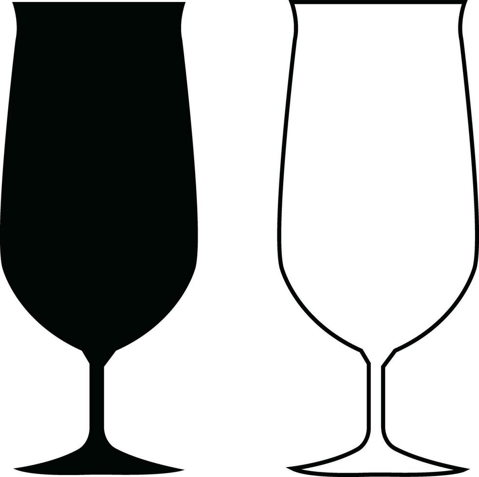 vino lentes íconos conjunto sencillo símbolo de bar, restaurante. varios vino vaso plano o línea vector negro silueta colección para móvil concepto y web diseño.