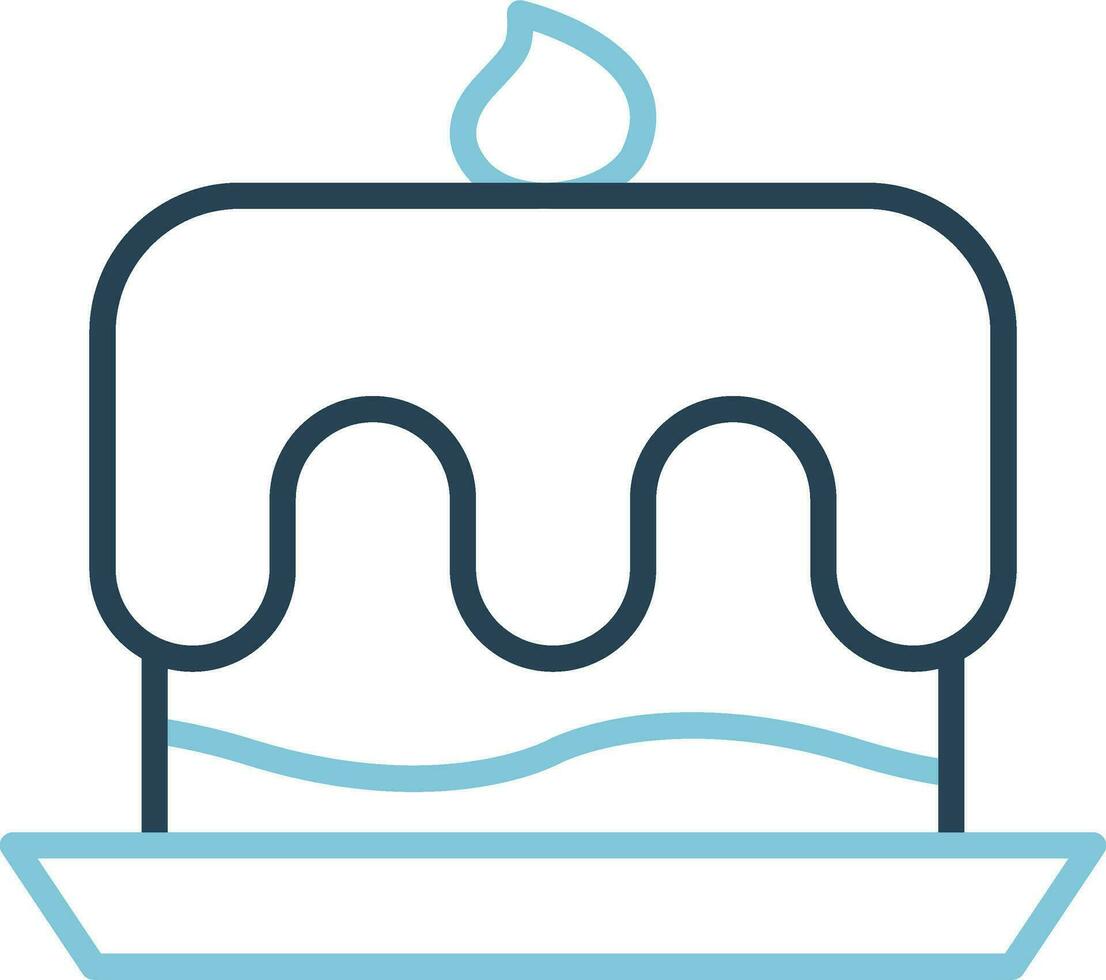 icono de vector de pastel de cumpleaños