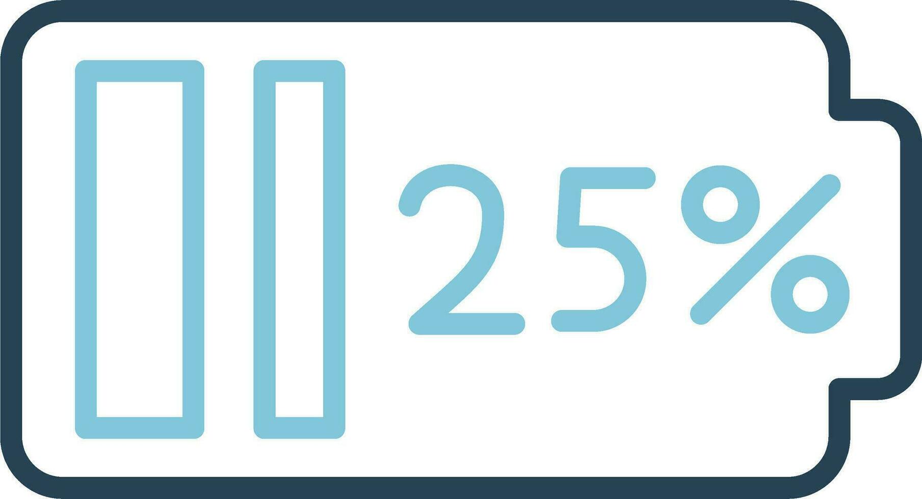 25 Percent Vector Icon