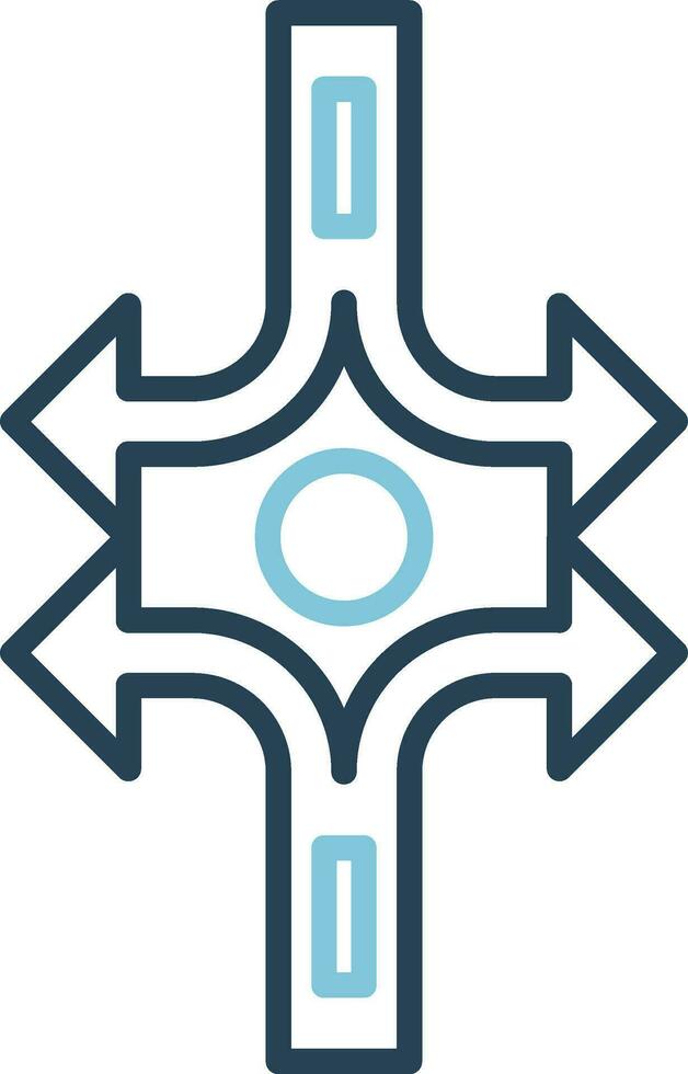 Crossroad Vector Icon