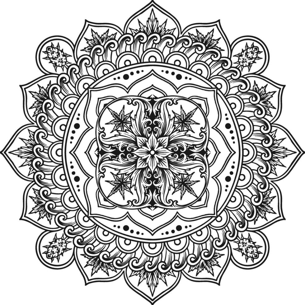 elegante mandala con canabis hoja acentos contorno vector ilustraciones para tu trabajo logo, mercancías camiseta, pegatinas y etiqueta diseños, póster, saludo tarjetas publicidad negocio empresa o marcas