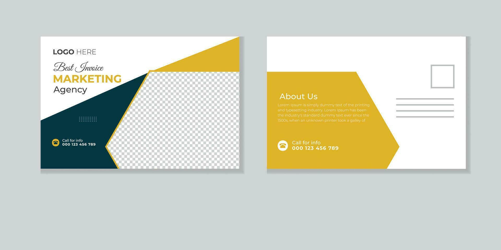 Creative Corporate business POST CARD template design collection free vector