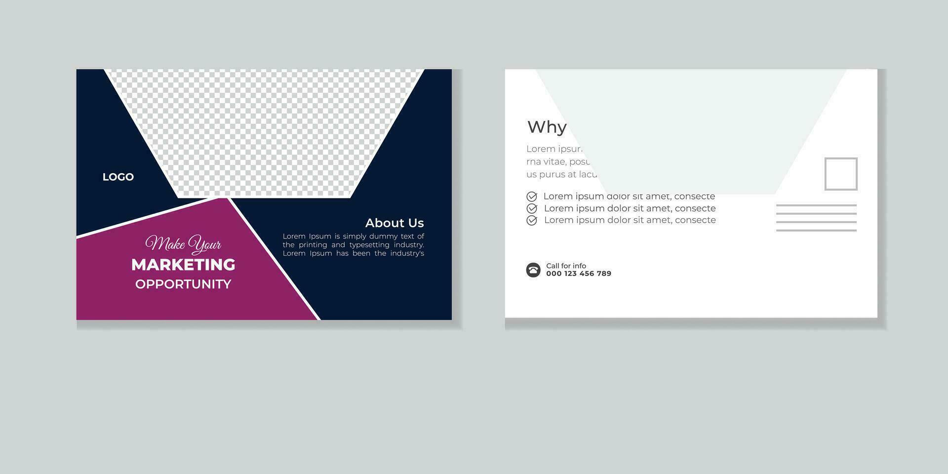 Creative Corporate business POST CARD template design collection free vector