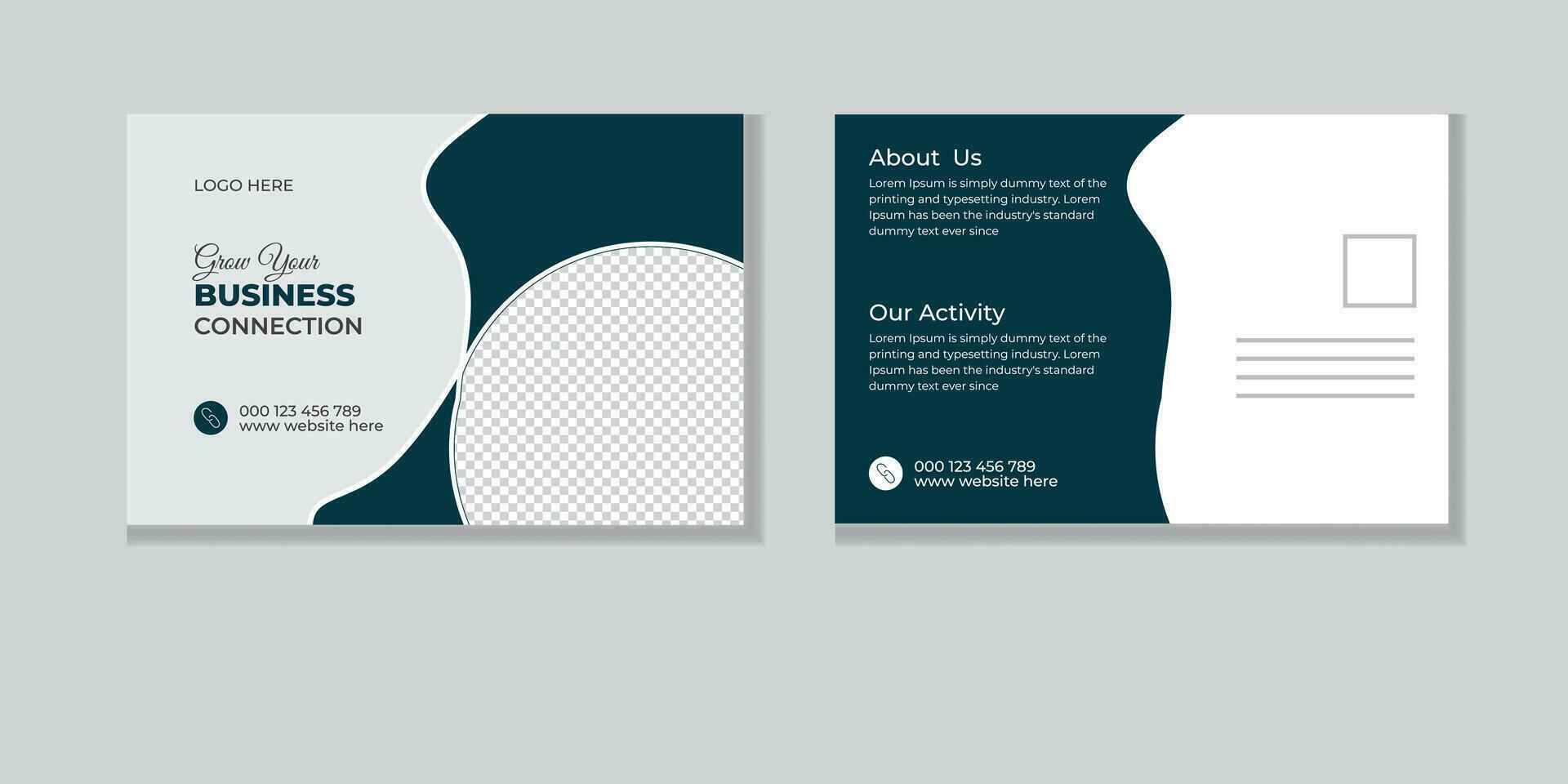 Creative Corporate business POST CARD template design collection free vector