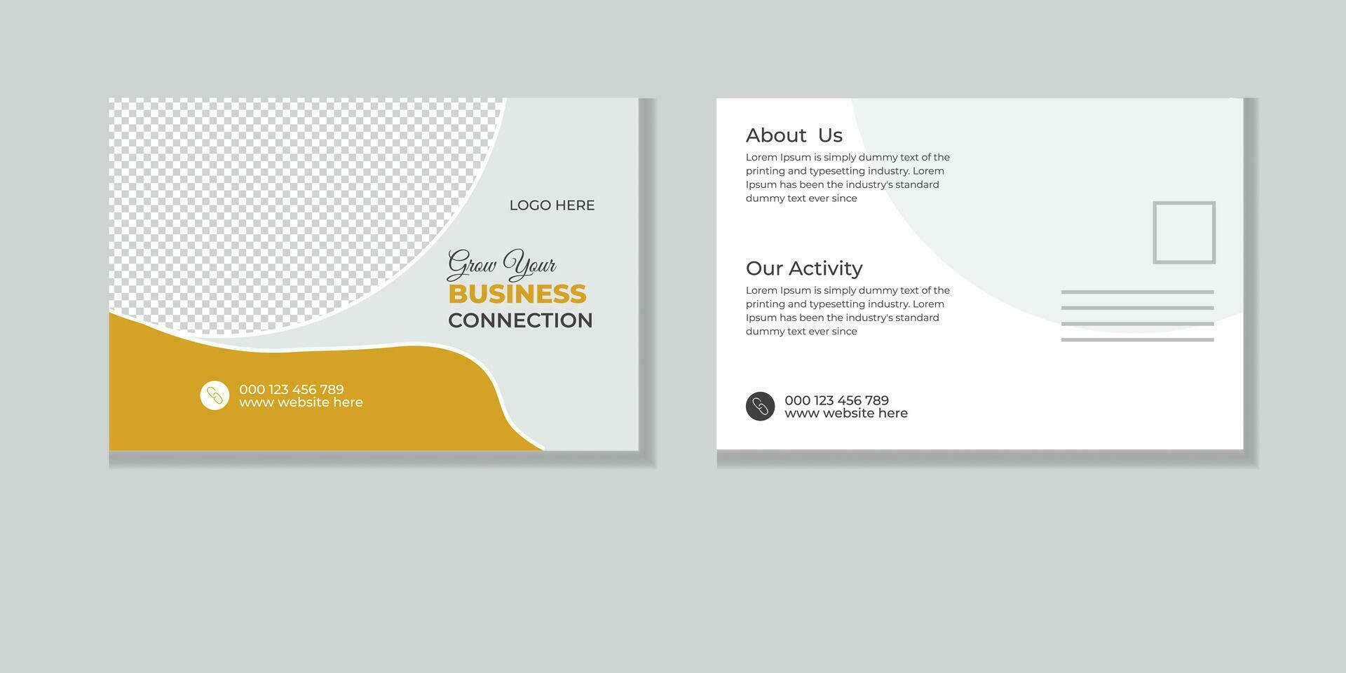 Creative Corporate business POST CARD template design collection free vector