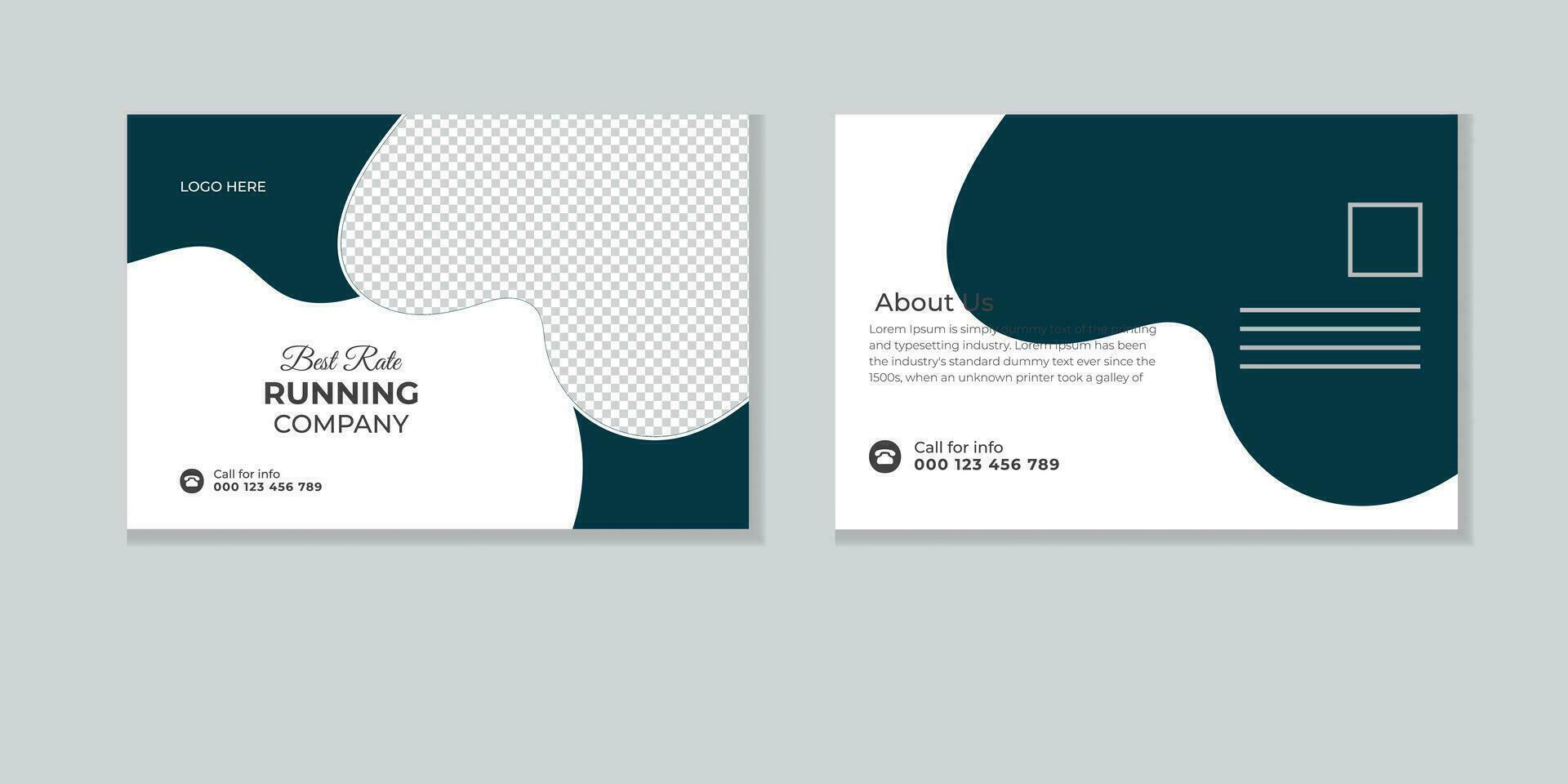 Creative Corporate business POST CARD template design collection free vector