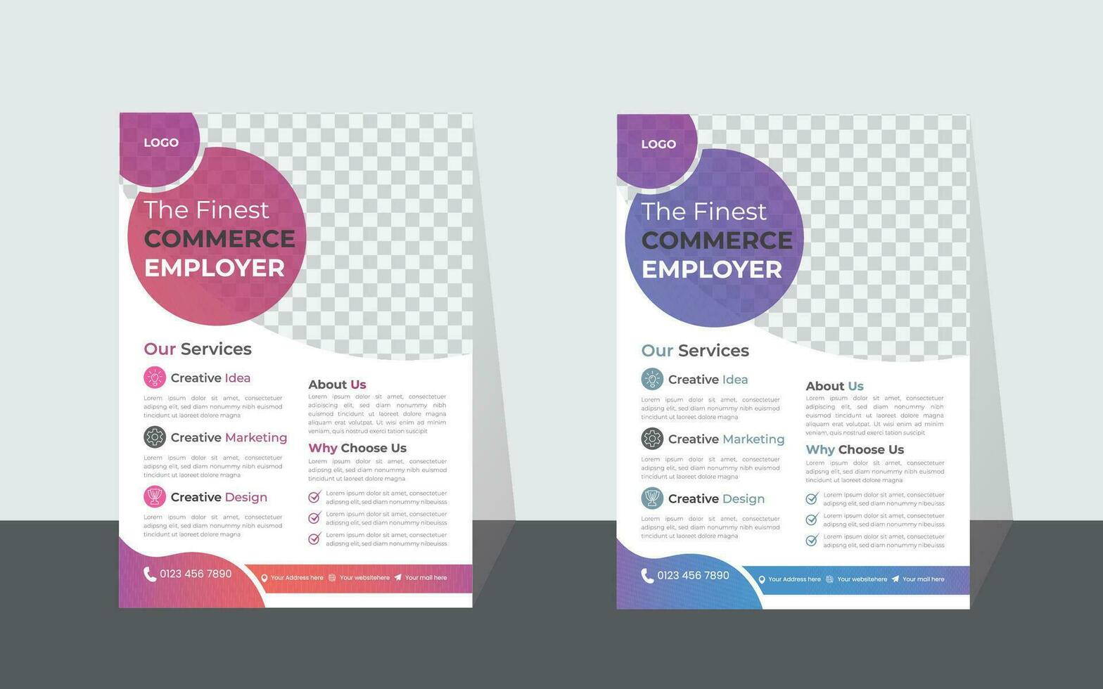 business flyer design template vector