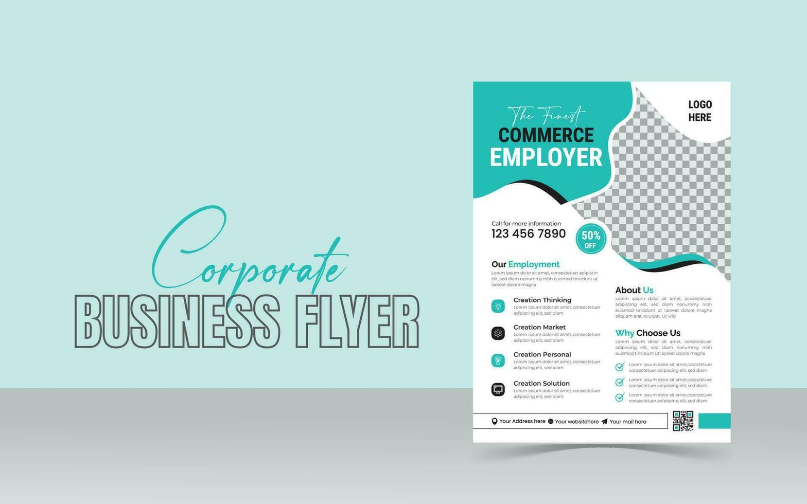 business flyer design template vector