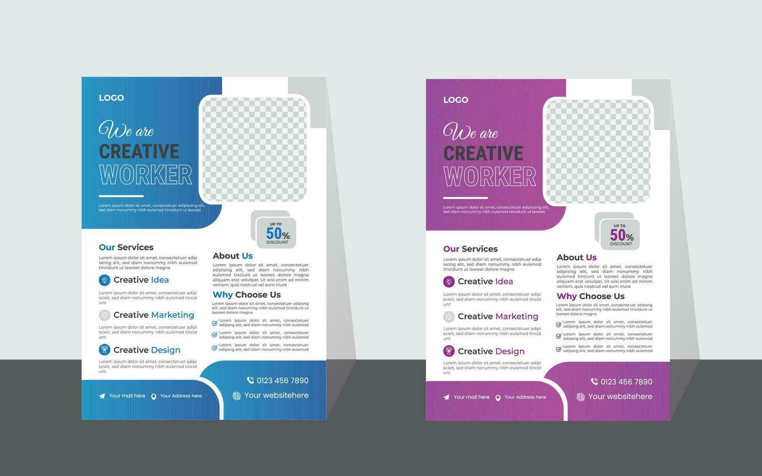 business flyer design template vector