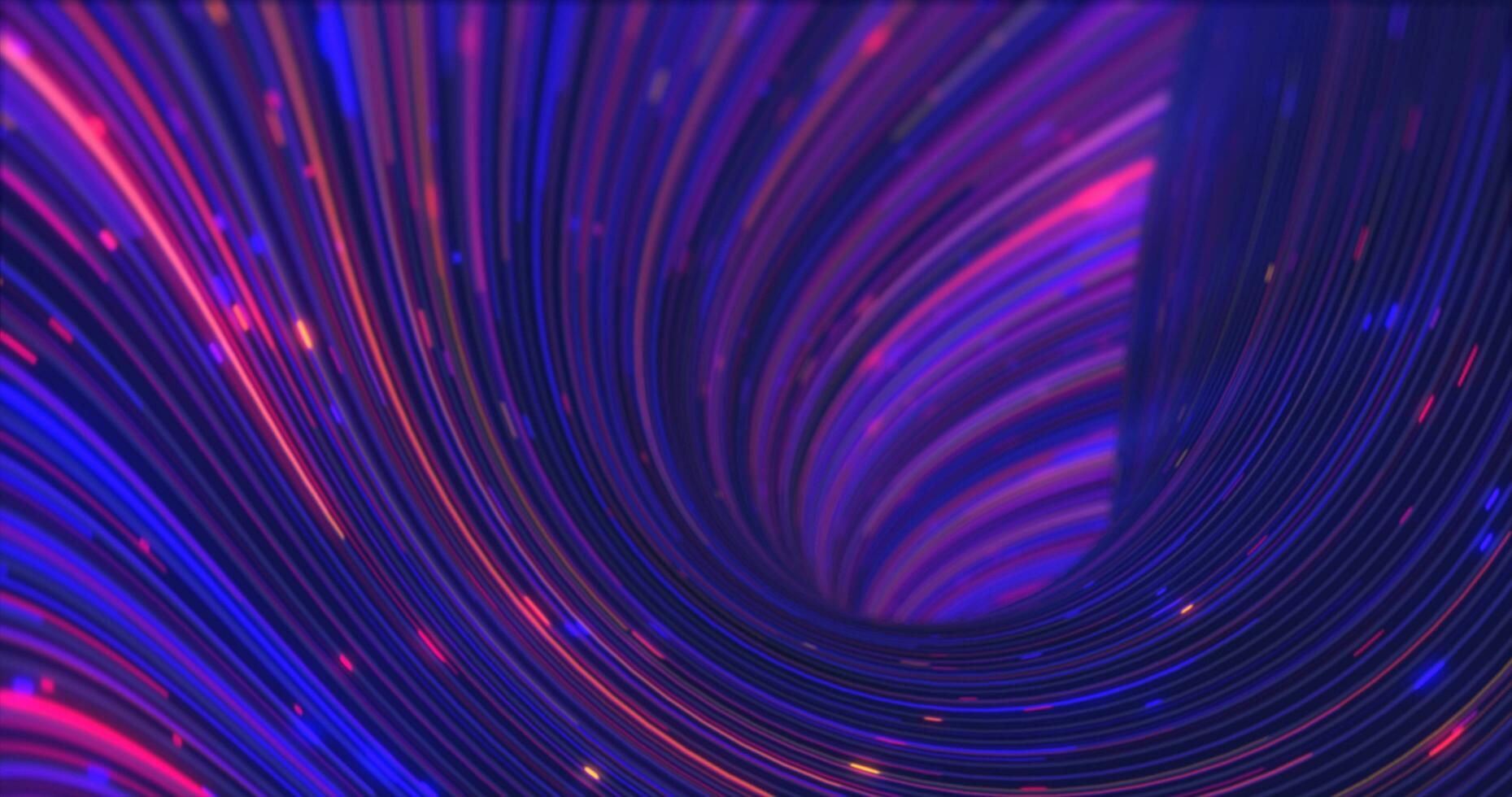 Abstract energy purple swirling curved lines of glowing magical streaks and energy particles background photo