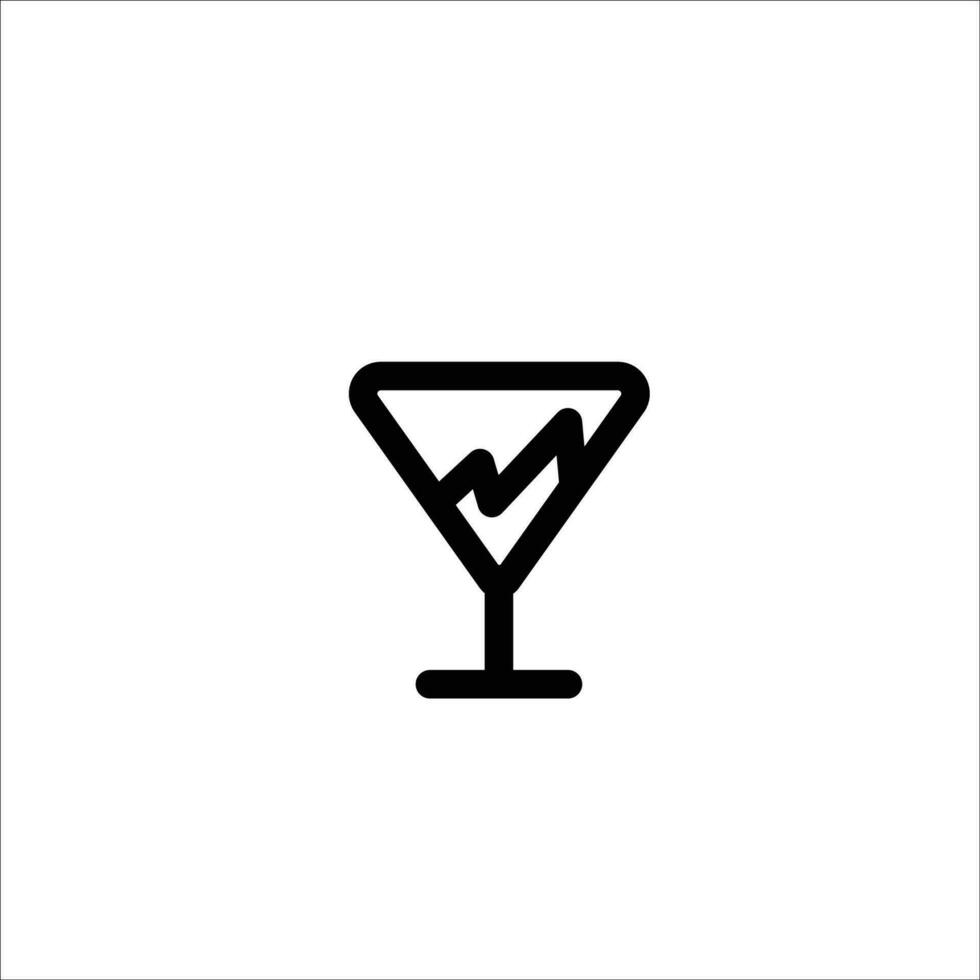 Glass icon vector