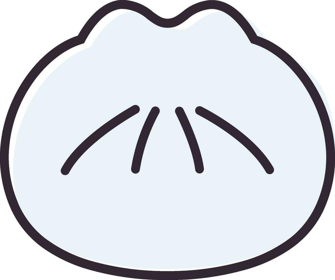 steamed stuffed bun icon design vector