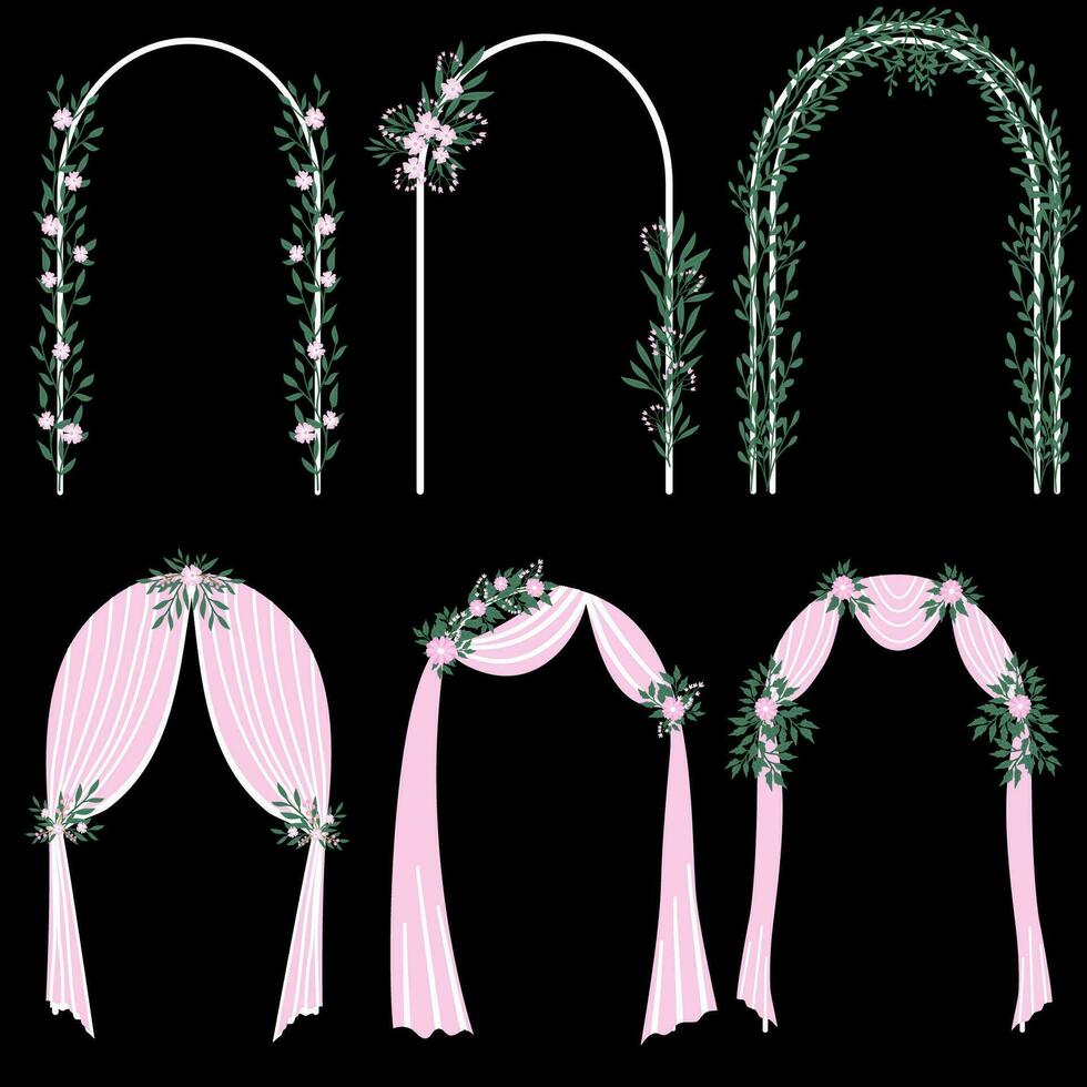 Wedding gate illustration vector
