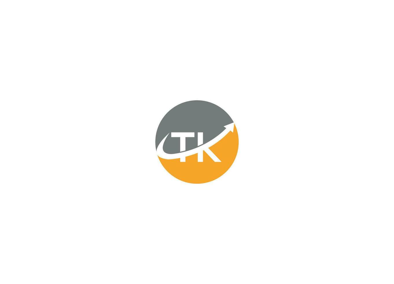 TK letter modern logo design vector icon template