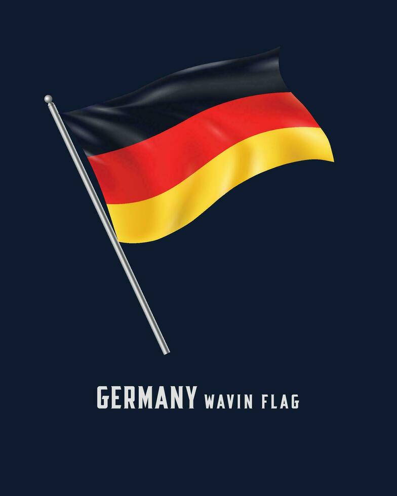 Alemania saludando bandera vector