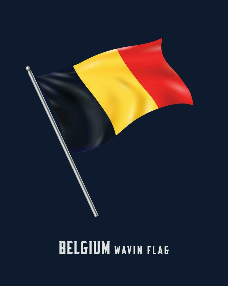 Bélgica saludando bandera vector