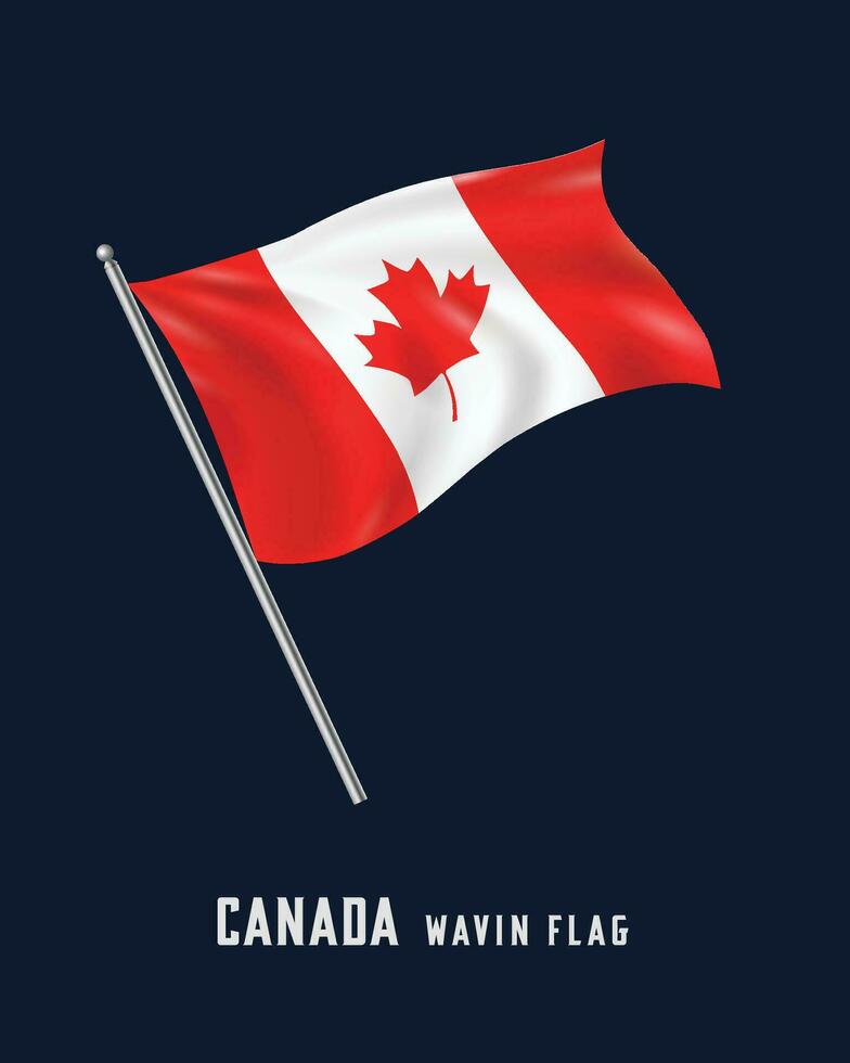 Canadá saludando bandera vector