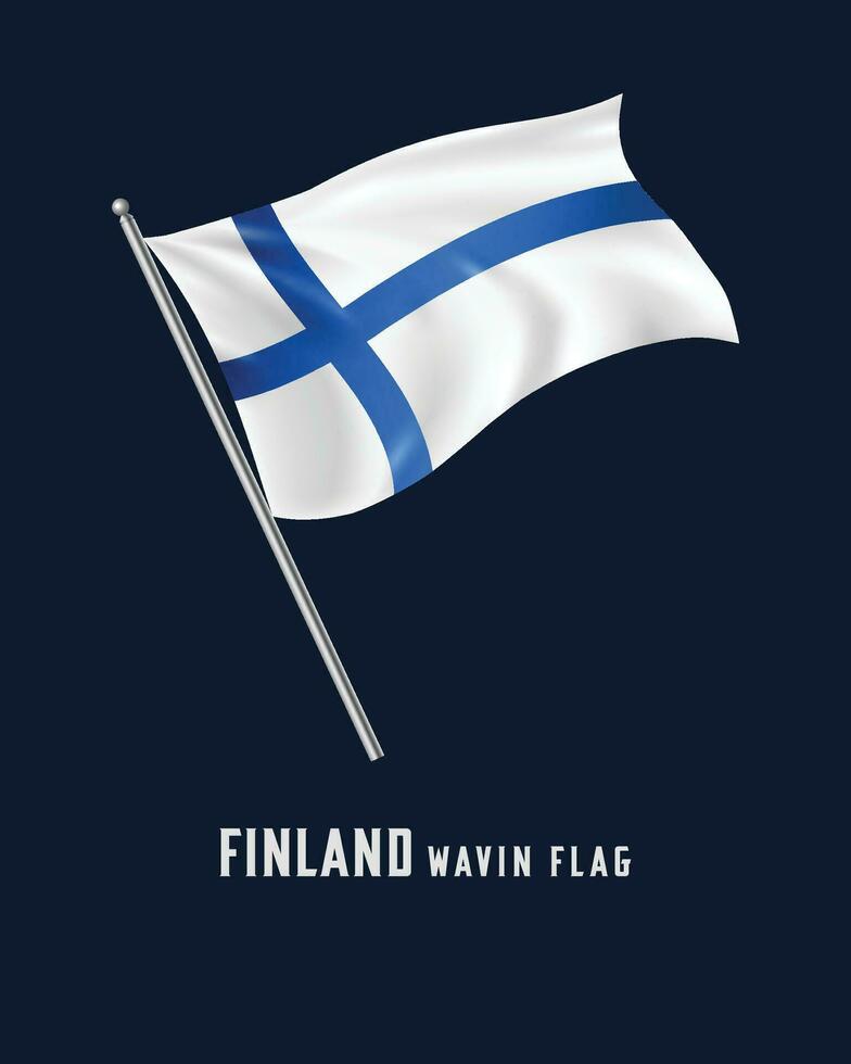 Finlandia saludando bandera vector
