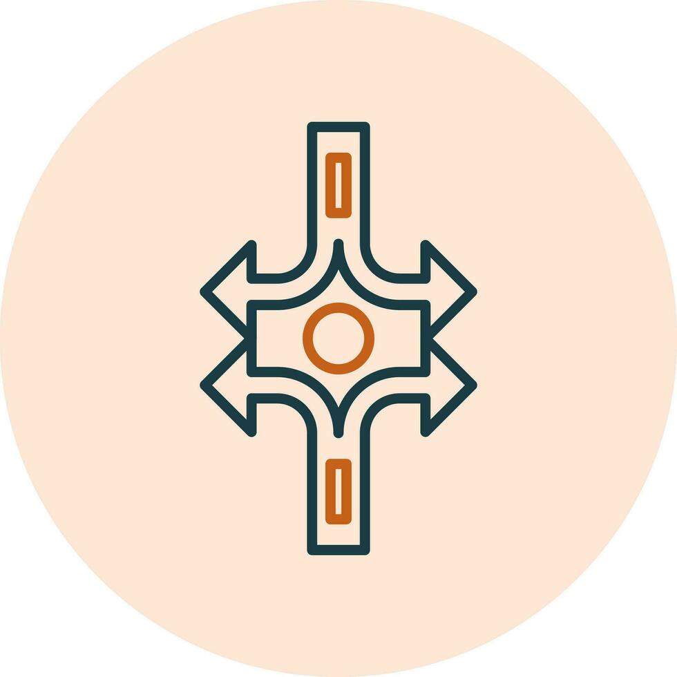 Crossroad Vector Icon